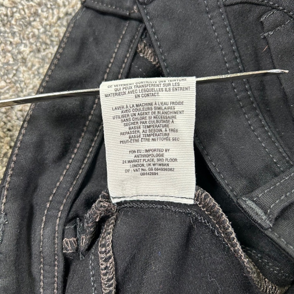 Pilcro and the Letterpress Serif Legging Pants Black Womens 26 Slim Velvet Felt - Picture 9 of 14